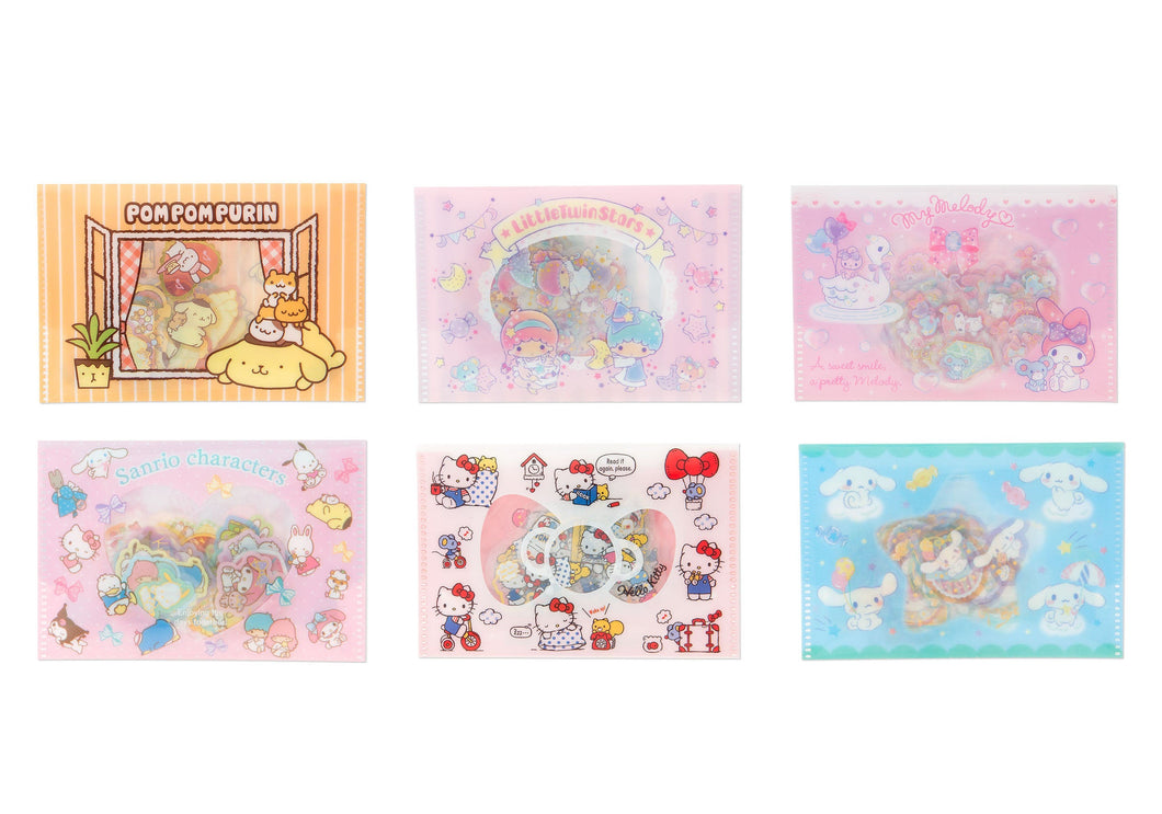 Japan Sanrio Pompompurin / Little Twin Stars / My Melody / Characters Mix / Hello Kitty / Cinnamoroll Sticker Pack