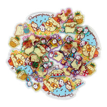 Lade das Bild in den Galerie-Viewer, Japan Sanrio Pompompurin / Twin Stars / My Melody / Characters Mix / Hello Kitty / Cinnamoroll / Gudetama / Keroppi / Pochacco Sticker Pack (T-Shirt)
