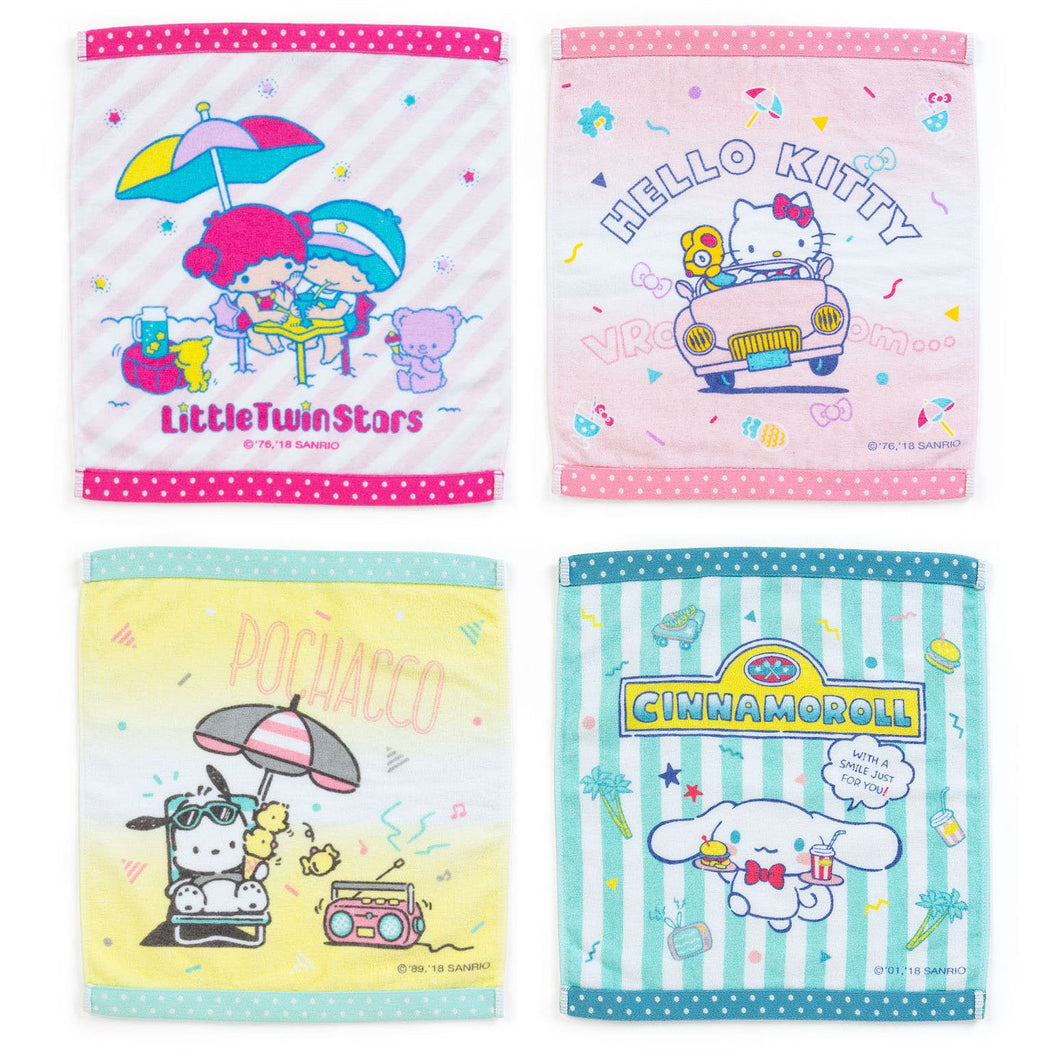 Japan Sanrio Pochacco / Cinnamoroll / Little Twin Stars Hand Towel 34 x 36cm (Summer Holiday)