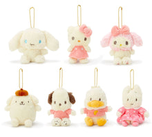 Load image into Gallery viewer, Japan Sanrio Cinnamoroll / Hello Kitty / My Melody / Pompompurin / Pochacco / Pekkle / Marron Cream Plush Doll Keychain Mascot Charm Soft Toy (Natuarl Forest)
