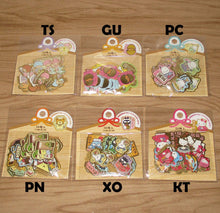 Afbeelding in Gallery-weergave laden, Japan Sanrio Hello Kitty / Little Twin Stars / Pompompurin / Gudetama / Bad Badtz Maru / Pochacco Sticker Pack (Gold)
