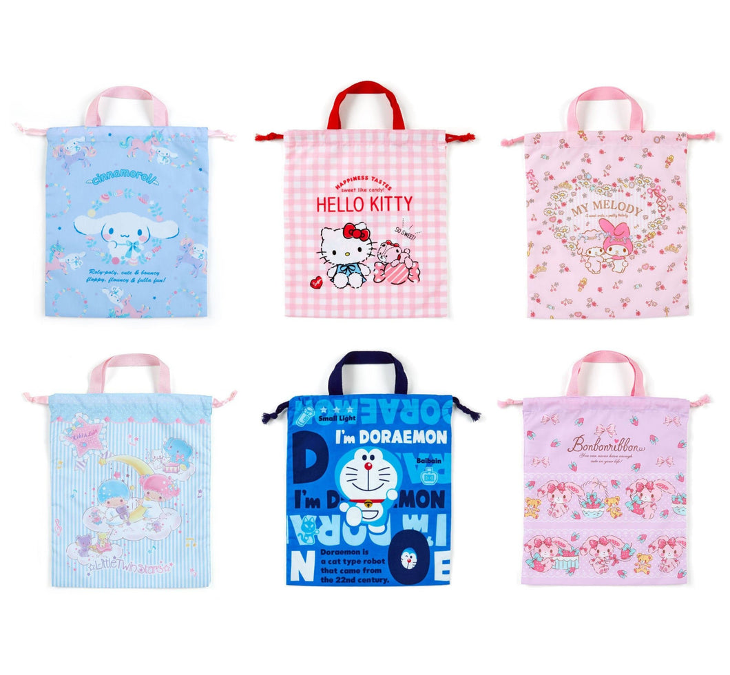 Japan Sanrio Hello Kitty / My Melody / Bonbonribbon / Doraemon / Little Twin Stars / Cinnamoroll Drawstring Bag / Cotton Gift Bag (L)