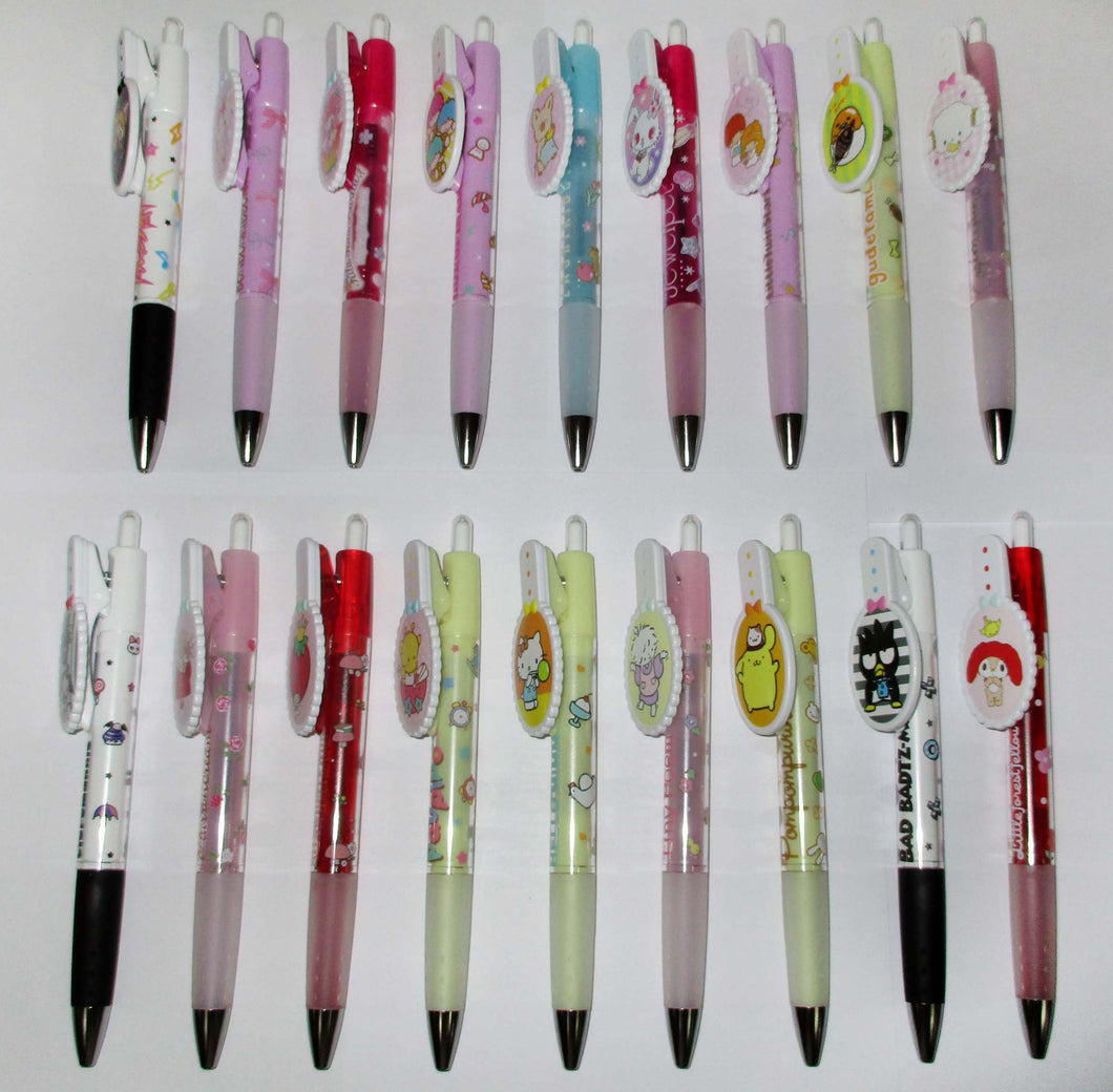 Japan Sanrio Characters Mix Gudetama / Bonbonribbon / Marron Cream / Hello Kitty / Pompompurin / Lloromannic OPT Ballpoint Pen