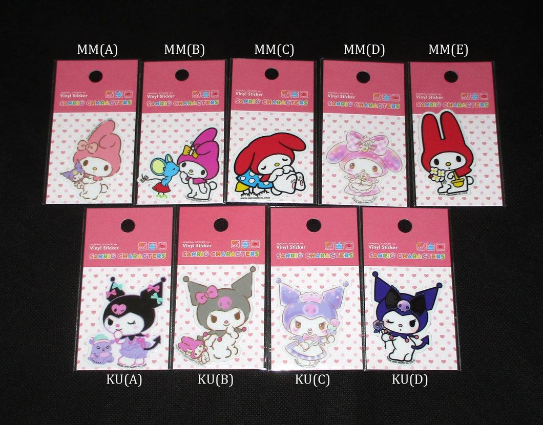 Japan Sanrio My Melody / Kuromi Vinyl Sticker (S)