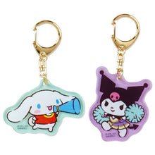 Load image into Gallery viewer, Japan Sanrio Hello Kitty / My Melody / Kuromi / Cinnamoroll / Little Twin Stars / Hangyodon / Cheery Chums Acrylic Keychain (Cheerleader)
