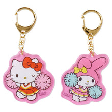 Load image into Gallery viewer, Japan Sanrio Hello Kitty / My Melody / Kuromi / Cinnamoroll / Little Twin Stars / Hangyodon / Cheery Chums Acrylic Keychain (Cheerleader)
