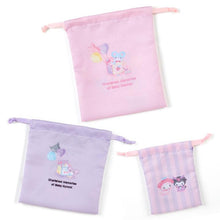 Lade das Bild in den Galerie-Viewer, Japan Sanrio Charaters Mix / Cinnamoroll / My Melody / Kuromi Drawstring Bag / Cotton Gift Bag Set
