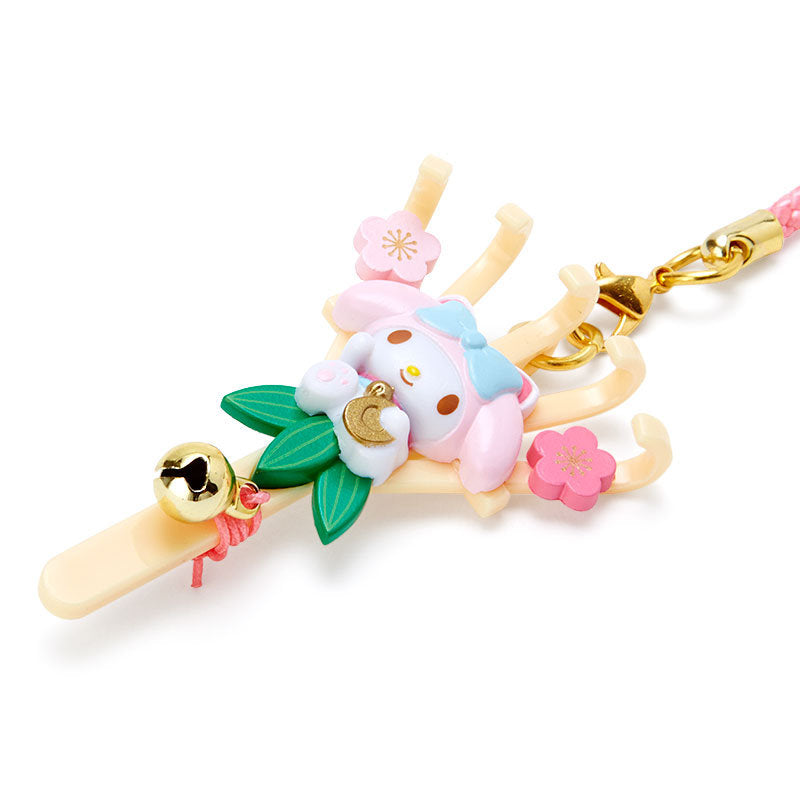 Japan Sanrio Hello Kitty / My Melody / Pompompurin / Cinnamoroll / Pochacco Bell Mascot Charm (Blessing)