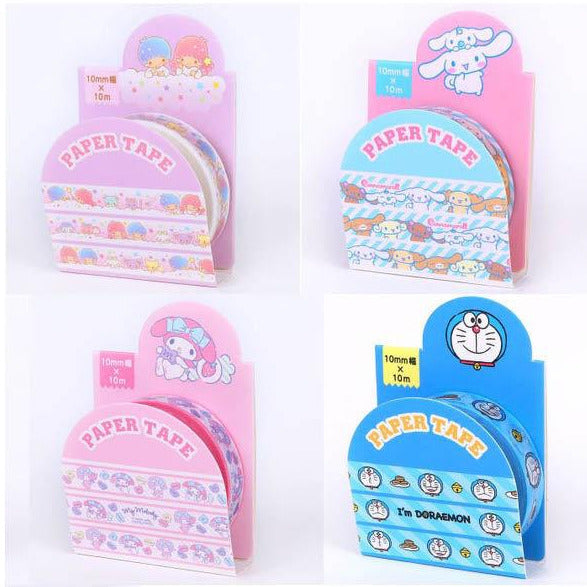 Japan Sanrio My Melody / Little Twin Stars / Cinnamoroll / Doraemon 10mm x 10m Paper Tape