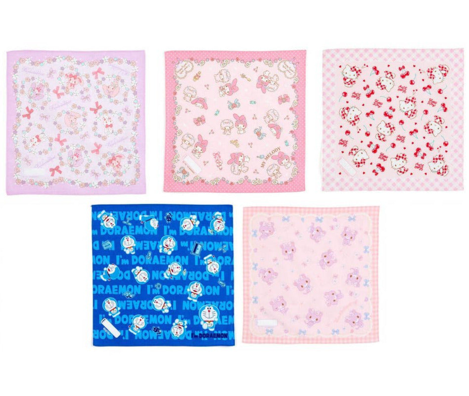 Japan Sanrio My Melody / Bonbonribbon / Mewkledreamy / Hello Kitty / Doraemon Handkerchief