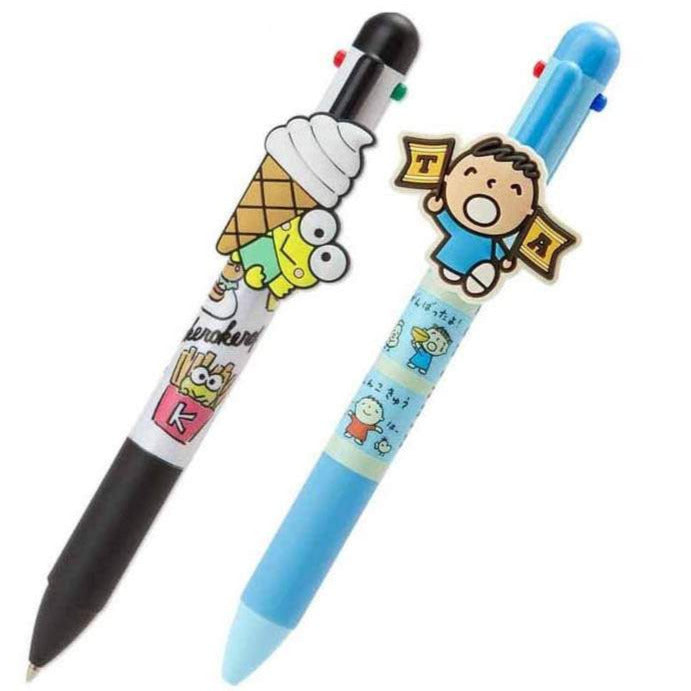 Japan Sanrio Keroppi / Tabo Mascot 4 Color Ballpoint Pen