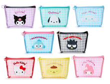 Lade das Bild in den Galerie-Viewer, Japan Sanrio Hello Kitty / My Melody / Pompompurin / Cinnamoroll / Kuromi / Pochacco / Hangyodon / Bad Badtz Maru Clear Pouch (Checked)
