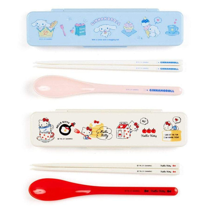 Japan Sanrio Hello Kitty / Cinnamoroll Spoon Chopsticks and Case
