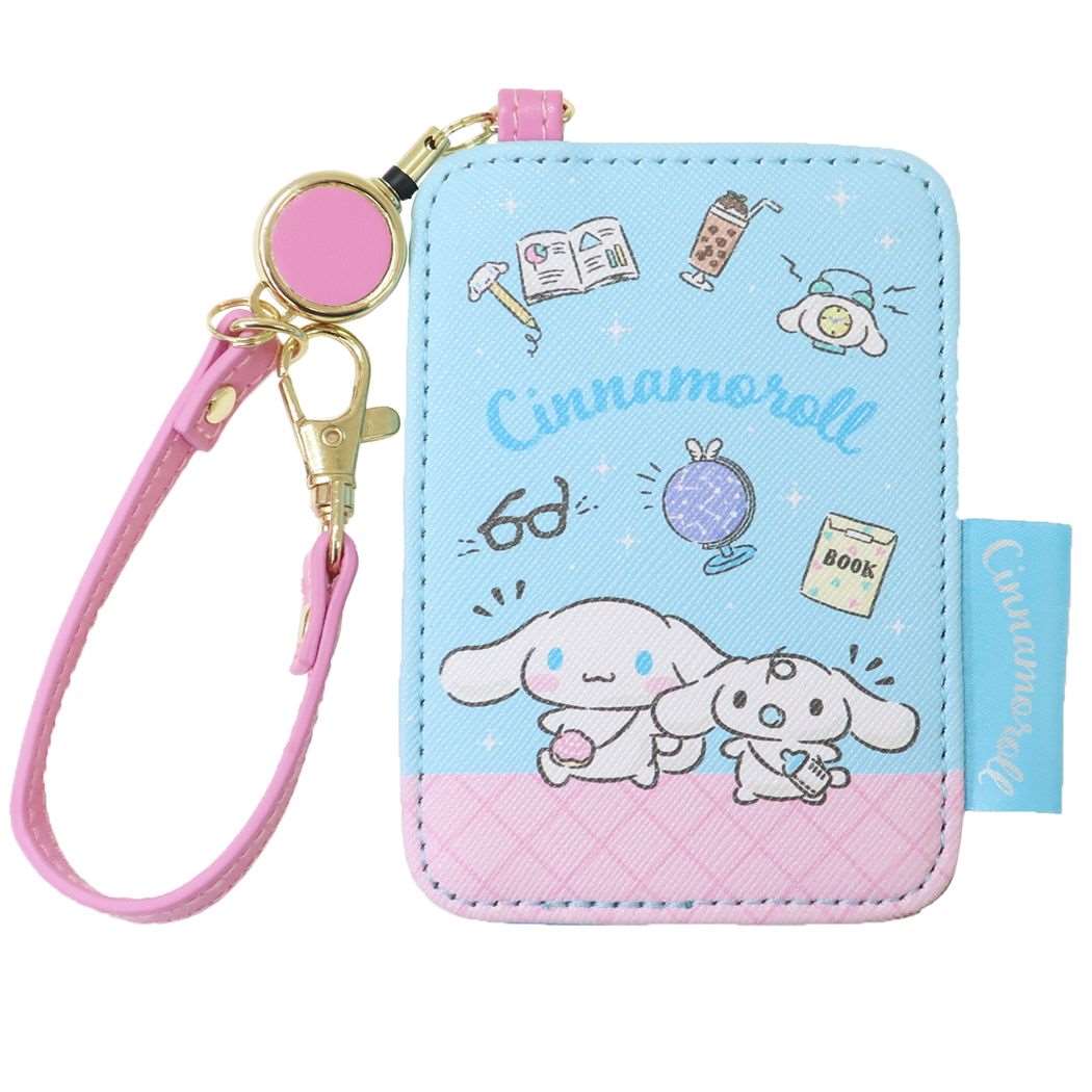 Japan Sanrio Characters Mix / Kuromi / My Melody / Cinnamoroll Reel Card Holder Pass Case