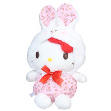 Lade das Bild in den Galerie-Viewer, Japan Sanrio Pompompurin / Cinnamoroll / My Melody / Kuromi / Hello Kitty / Sweet Piano / Pochacco Plush Doll Soft Toy (Flower Bunny) S
