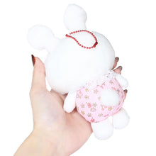 Lade das Bild in den Galerie-Viewer, Japan Sanrio Pompompurin / Cinnamoroll / My Melody / Kuromi / Hello Kitty / Sweet Piano / Pochacco Plush Doll Keychain (Flower Bunny)
