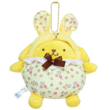 Lade das Bild in den Galerie-Viewer, Japan Sanrio Pompompurin / Cinnamoroll / My Melody / Kuromi / Hello Kitty / Sweet Piano / Pochacco Plush Doll Keychain (Flower Bunny)
