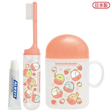 Load image into Gallery viewer, Japan San-X Sumikko Gurashi / Rilakkuma Kid Travel Toothbrush and Clear Plastic Cup Set
