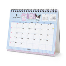 Load image into Gallery viewer, Japan Sanrio Characters Mix / Pochacoo / My Melody / Kuromi / Little Twin Stars / Hello Kitty / Keroppi / Gudetama / Tuxedo Sam / Pompompurin / Cinnamoroll 2023 Desk Calendar
