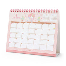 Load image into Gallery viewer, Japan Sanrio Characters Mix / Pochacoo / My Melody / Kuromi / Little Twin Stars / Hello Kitty / Keroppi / Gudetama / Tuxedo Sam / Pompompurin / Cinnamoroll 2023 Desk Calendar
