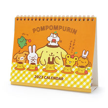 Load image into Gallery viewer, Japan Sanrio Characters Mix / Pochacoo / My Melody / Kuromi / Little Twin Stars / Hello Kitty / Keroppi / Gudetama / Tuxedo Sam / Pompompurin / Cinnamoroll 2023 Desk Calendar
