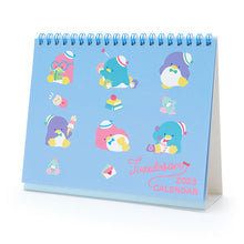 Load image into Gallery viewer, Japan Sanrio Characters Mix / Pochacoo / My Melody / Kuromi / Little Twin Stars / Hello Kitty / Keroppi / Gudetama / Tuxedo Sam / Pompompurin / Cinnamoroll 2023 Desk Calendar
