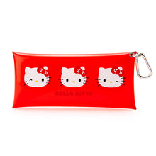 Load image into Gallery viewer, Japan Sanrio Small Pouch / Pencil Case with Carabiner (mini face)
