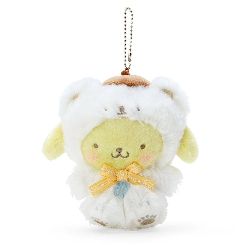 Japan Sanrio My Melody / Kuromi / Cinnamoroll / Pompompurin / Pochacco / My Sweet Piano / Tuxedo Sam Plush Doll Keychain (Fluffy Snow)
