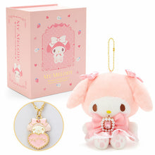 Load image into Gallery viewer, Japan Sanrio Kuromi / Cinnamoroll / My Melody Plush Doll Keychain &amp; Hair Clip &amp; Necklace Box Set (Bijou)
