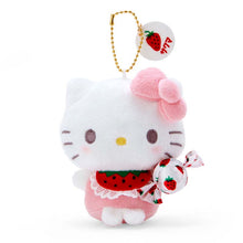 Load image into Gallery viewer, Japan Sanrio Pochacco / Hello Kitty / Kuromi / Cinnamoroll / My Melody Plush Doll Keychain (Strawberry Baby)
