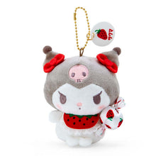 Load image into Gallery viewer, Japan Sanrio Pochacco / Hello Kitty / Kuromi / Cinnamoroll / My Melody Plush Doll Keychain (Strawberry Baby)
