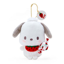 Load image into Gallery viewer, Japan Sanrio Pochacco / Hello Kitty / Kuromi / Cinnamoroll / My Melody Plush Doll Keychain (Strawberry Baby)
