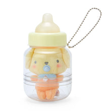 Load image into Gallery viewer, Japan Sanrio Hello Kitty / My Melody / Pompompurin / Cinnamoroll / Pochacco / Tuxedo Sam / Kuromi / Hangyodon Plush Doll Keychain (Milk Bottle)
