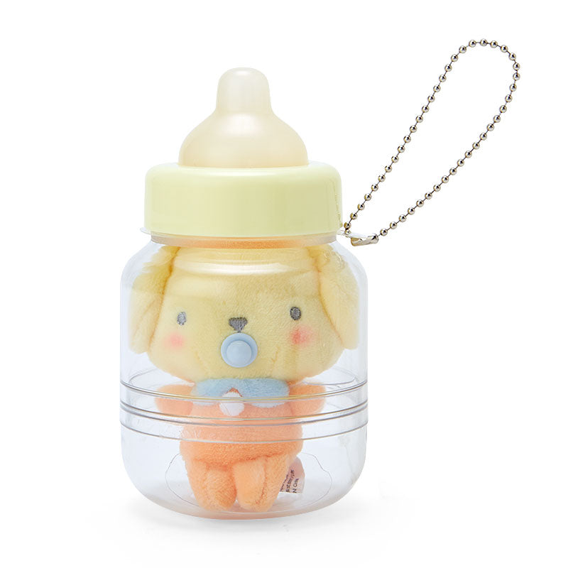 Japan Sanrio Hello Kitty / My Melody / Pompompurin / Cinnamoroll / Pochacco / Tuxedo Sam / Kuromi / Hangyodon Plush Doll Keychain (Milk Bottle)