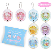 Load image into Gallery viewer, Japan Sanrio Hello Kitty / My Melody / Cinnamoroll / Pochacco / Pompompurin / Kuromi / Tuxedo Sam / Hangyodon Acrylic Keychain (Cradle)
