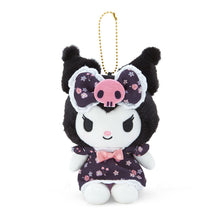 Lade das Bild in den Galerie-Viewer, Japan Sanrio Kuromi / My Melody Plush Doll Keychain (Flower Dress)
