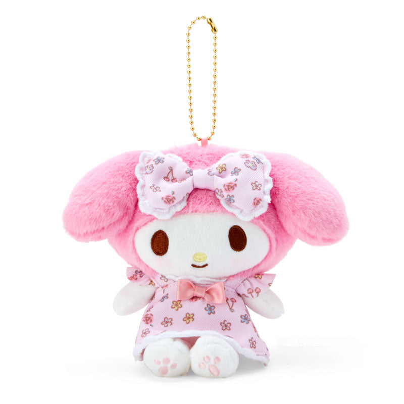 Japan Sanrio Kuromi / My Melody Plush Doll Keychain (Flower Dress)