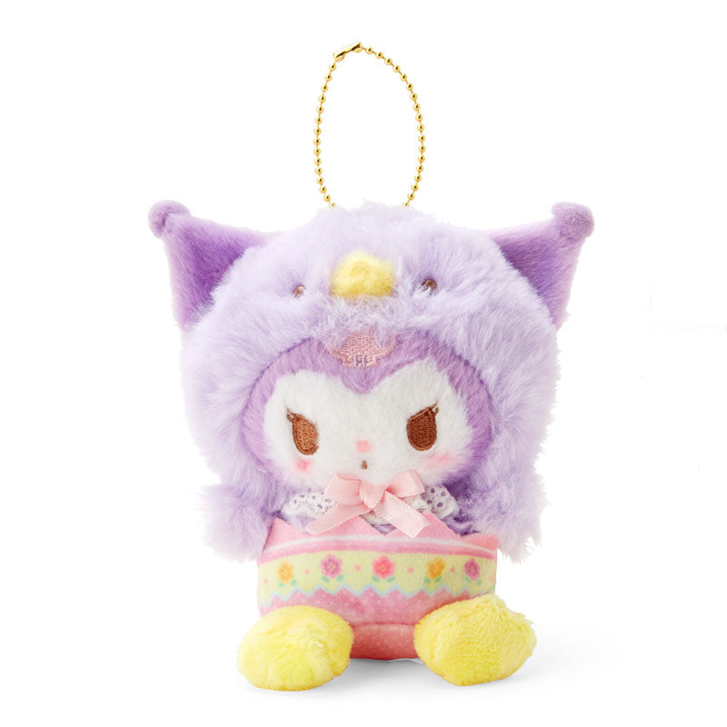 Japan Sanrio Kuromi / My Melody / Hello Kitty / Pompompurin / Gudetama / Cinnamoroll / Pochacco Plush Doll Keychain (Easter Chick)