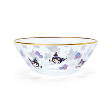 Afbeelding in Gallery-weergave laden, Japan Sanrio Cinnamoroll / Kuromi / My Melody / Tuxedo Sam Gold Rim Glass Bowl
