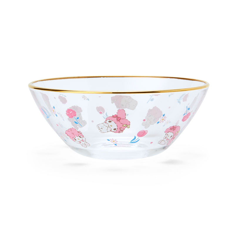 Japan Sanrio Cinnamoroll / Kuromi / My Melody / Tuxedo Sam Gold Rim Glass Bowl